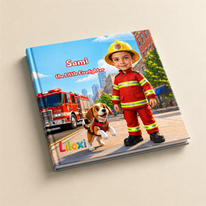 Boy the little firefighter
