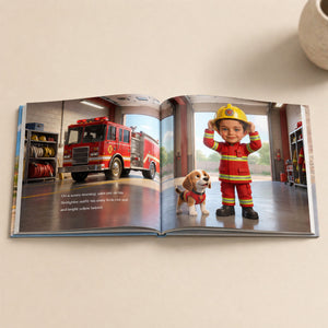 Boy the little firefighter