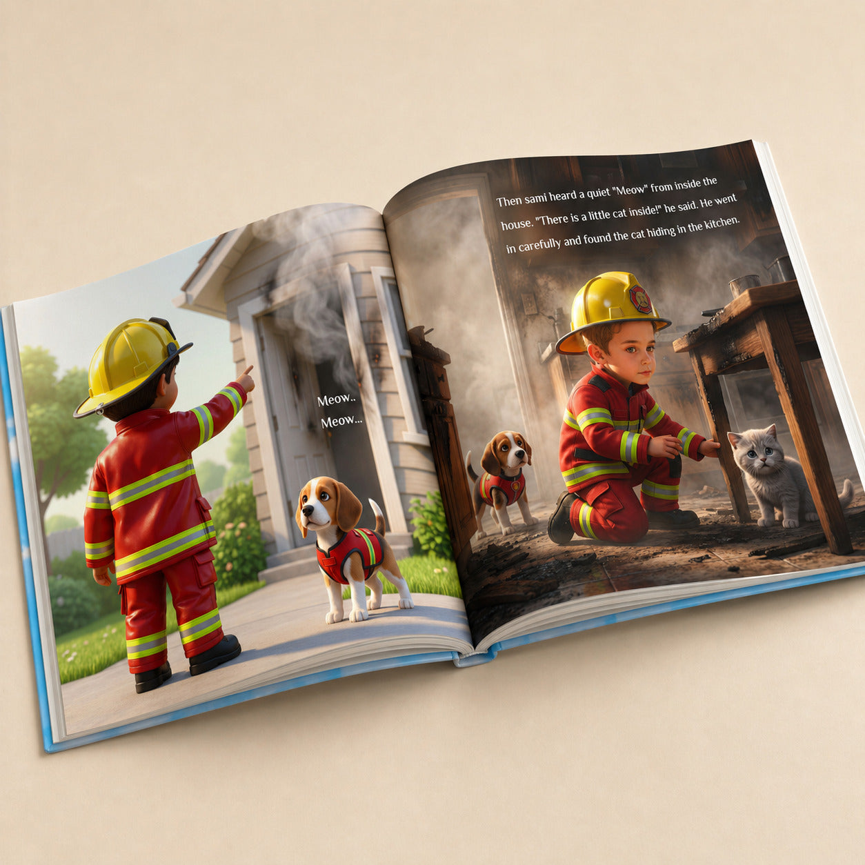 Boy the little firefighter