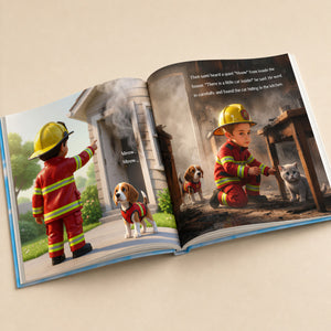 Boy the little firefighter