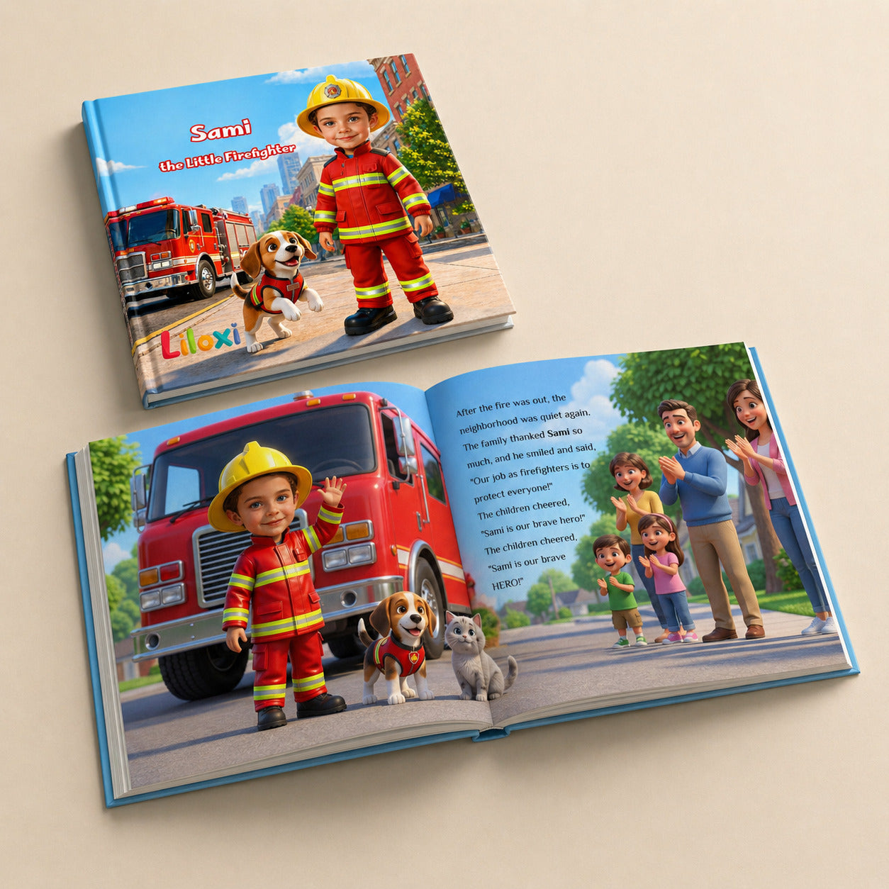 Boy the little firefighter