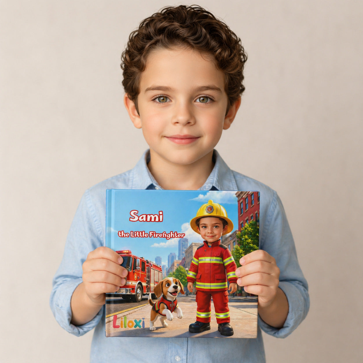 Boy the little firefighter